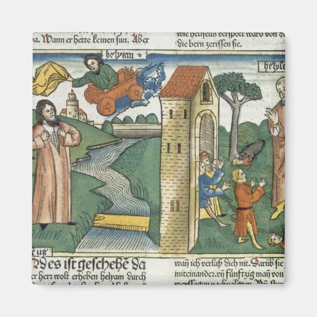 Íman 2 Kings 2 1-24 Elijah sobe para o céu em um turbil (Frente)