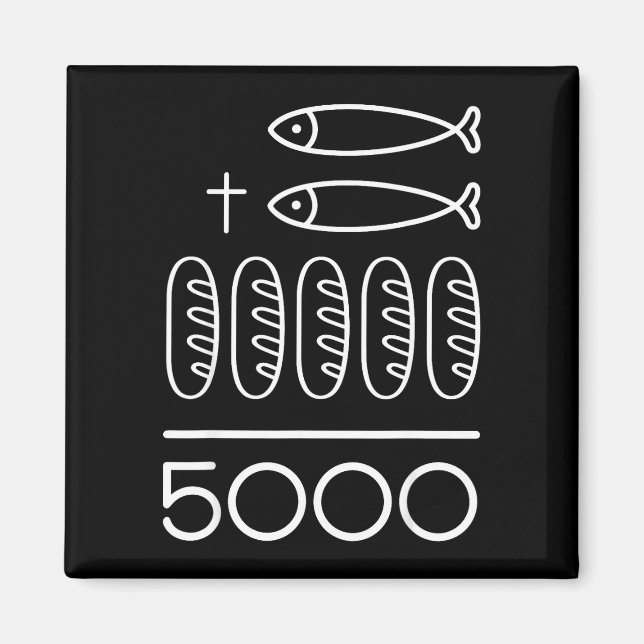 Íman 2 peixes 5 pães jesus alimenta os 5000 cristão (Frente)
