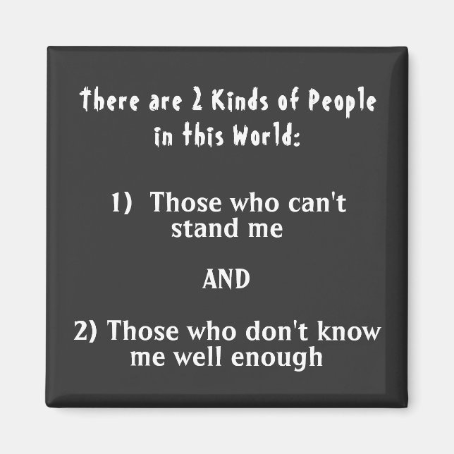 Íman 2 tipos de pessoas neste mundo (Frente)