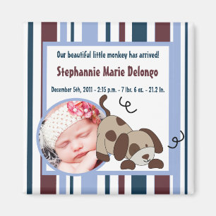 Íman 2"x2" Anúncio Magnet Lil League Puppy Dog