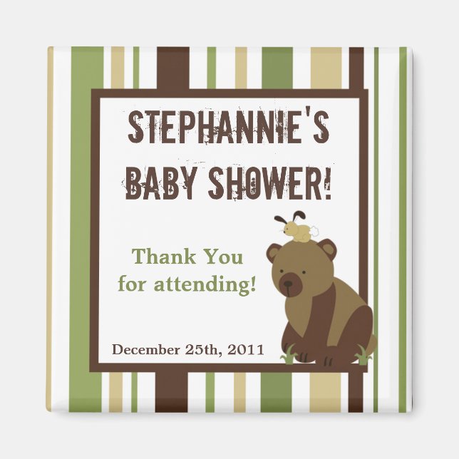 Íman 2"x2" Favor de Urso de Floresta Hollow Encantado c (Frente)