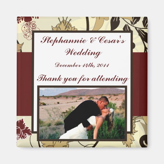 Íman 2"x2" Largura do ímã de lançamento Floral/Ramais (Frente)