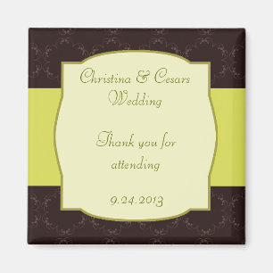 Íman 2"x2" Leve do ímã de lançamento/Forno verde-oliva