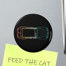 Íman 2cv Deux Chevaux Rainbow Blueprint