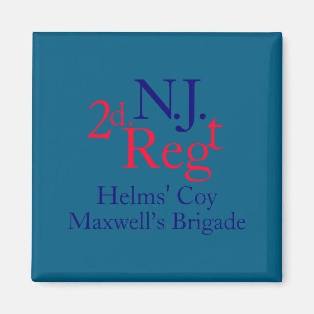 Íman 2nd New Jersey Regiment  (Frente)