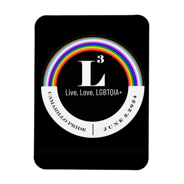 Íman 3º ano do Orgulho de Camarillo (Vertical)