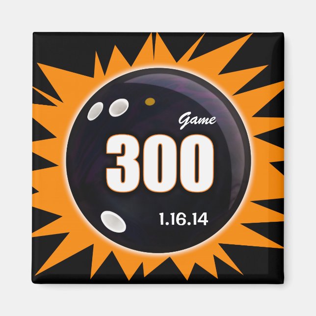 Íman 300 Boliches De Jogo Perfeitas, Laranja E Preto (Frente)