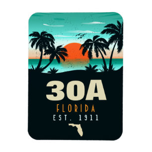 Íman 30a Rota Flórida Retroativa Souvenirs 60s