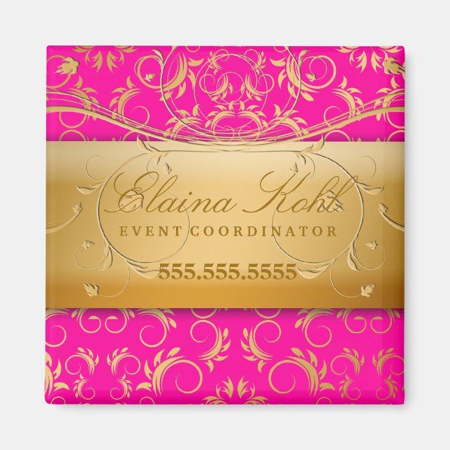 Íman 311-Ouro diVine Business Magnet Pink (Frente)