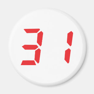 Íman 31 trinta e uns números digitais do despertador d