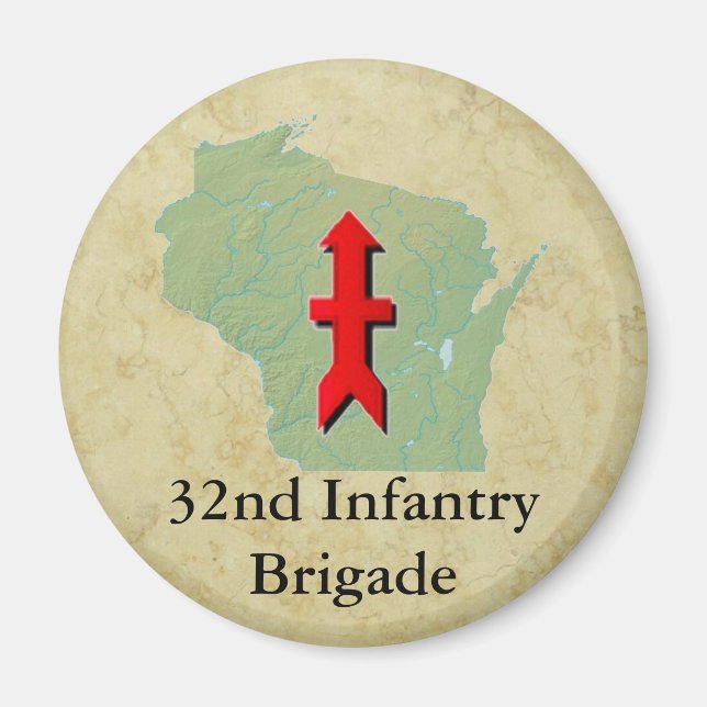 Íman 32ª Infância Militar de Wisconsin (Frente)