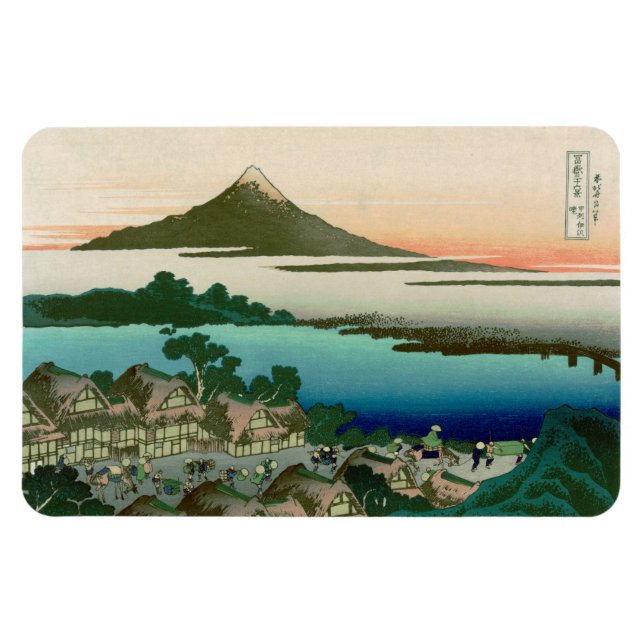 Íman 36 visualizações do Monte Fuji, Hokusai Fine Vinta (Horizontal)