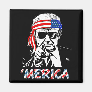 Íman 'merica Trump Feliz 4 de Julho Trump Americano