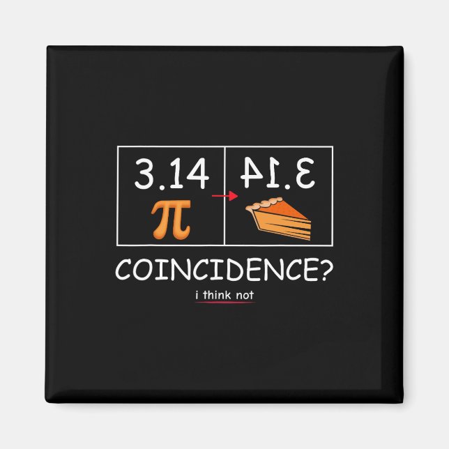 Íman 3.14 Coincidência De Pizza Não Acho Engraçada Mate (Frente)