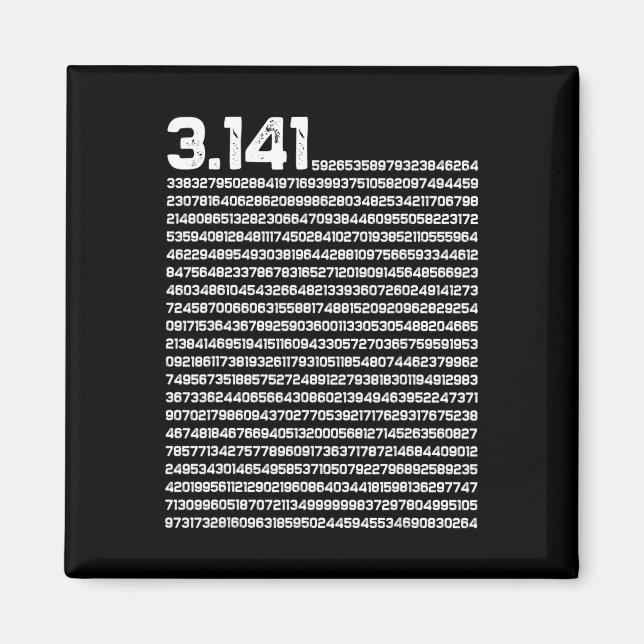 Íman 3,14 Pi Dia Matemática Número Irracional Pi (Frente)