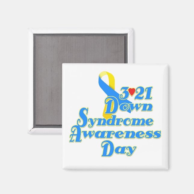 Íman 3-21 World Down Syndrome Day (Front/Back)