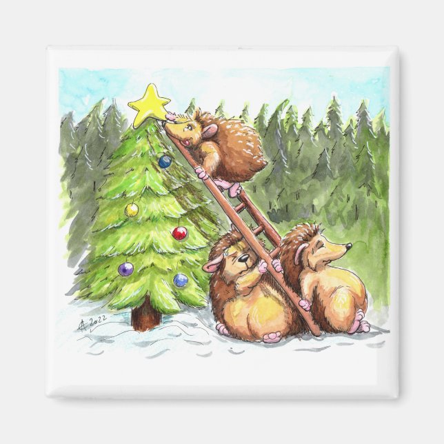 Íman 3 choupissons de Noël (Frente)