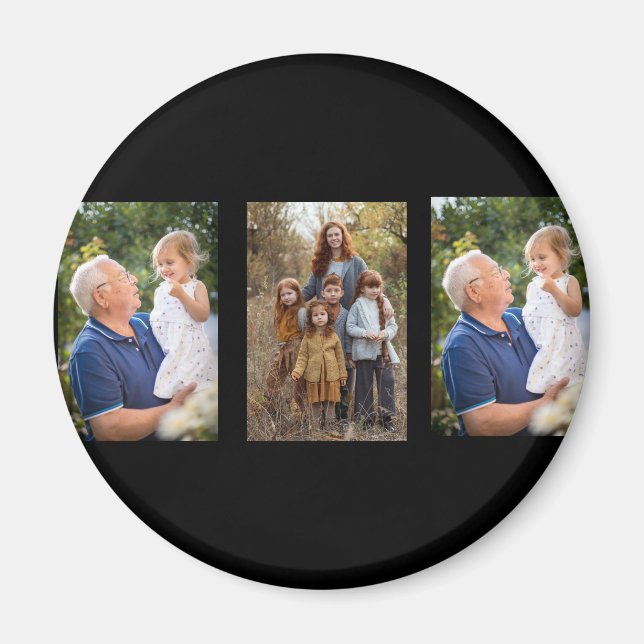 Íman 3 Design de Colagem de Fotografias (Frente)