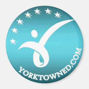 Íman 3" ímã redondo - educação de Yorktown