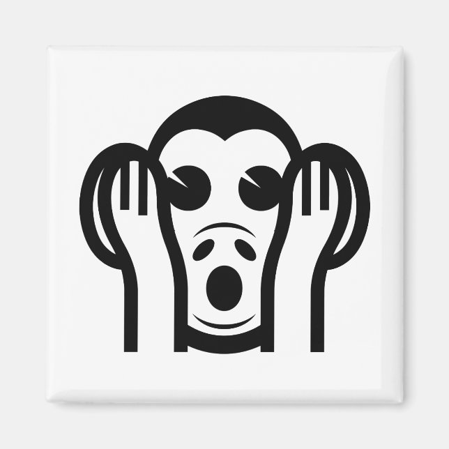 Íman 3 Macacos Sábios Kikazaru 聞 か ざ る Ouvem NO Mau Emo (Frente)