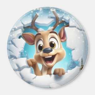 Íman 3D Jolly Reindeer