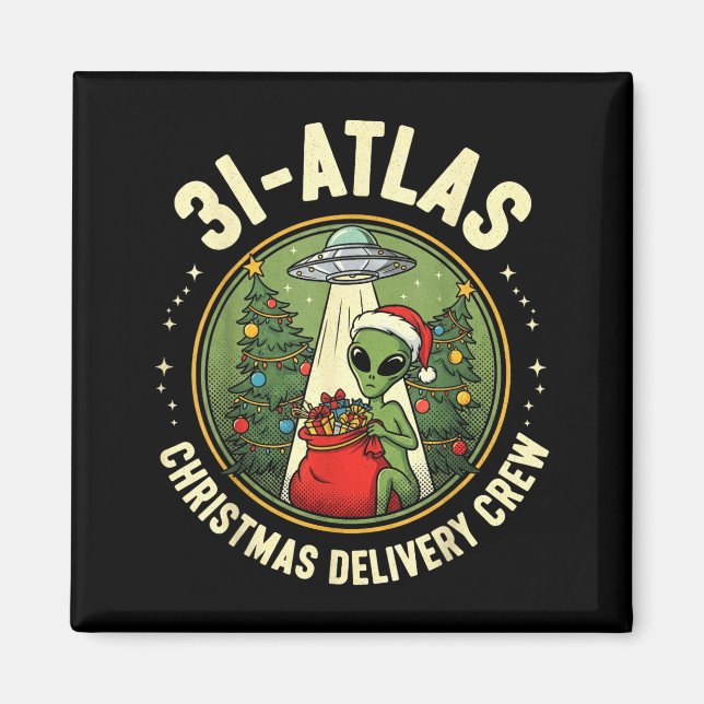 Íman 3i_atlas Christmas Delivery Crew Alien Santa Space (Frente)