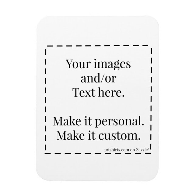 Íman 3x4" Pronto para personalizar o ímã (Vertical)