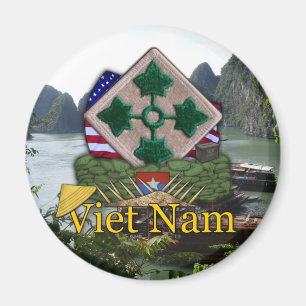 Íman 4ª divisão de infantaria vietnam war vets Magnet