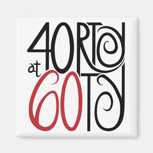 Íman 40rty a 60ty Magnet (Frente)