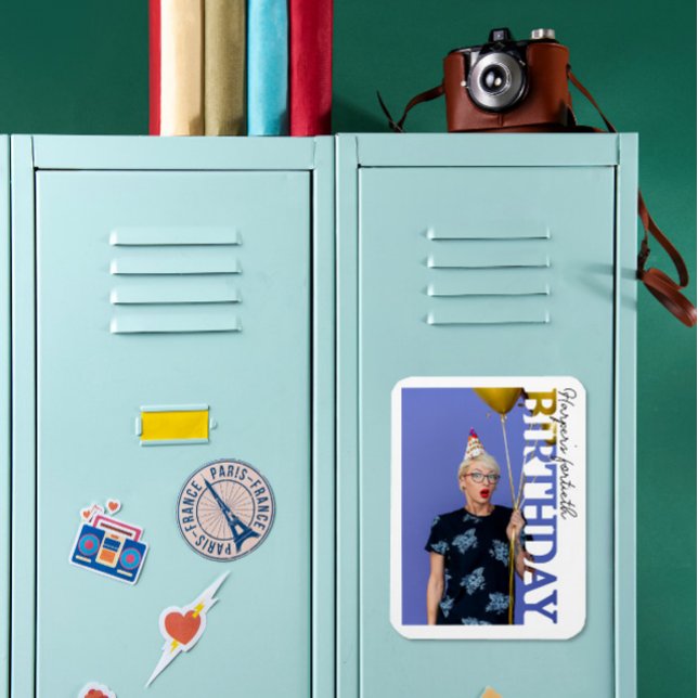 Íman 40th Birthday Photo college Party  (Criador carregado)