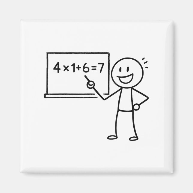 Íman 41 67 Meme 41 67 Engraçado Professor de Matemática (Frente)