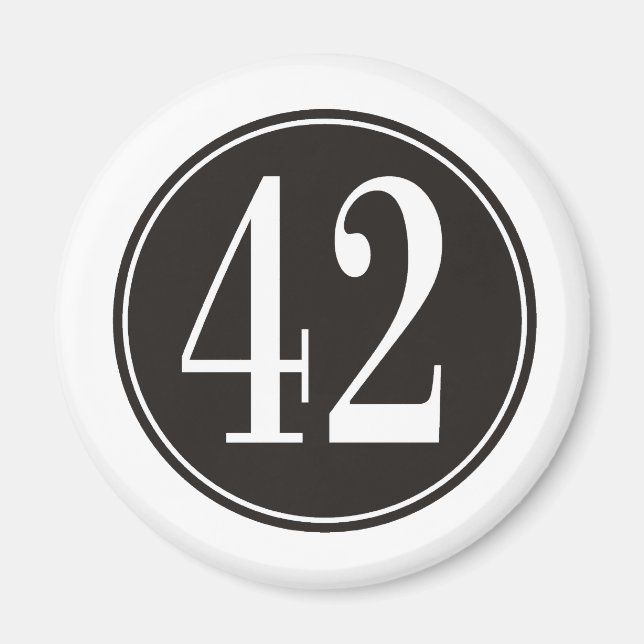 Íman 42 Círculo Preto (Frente)
