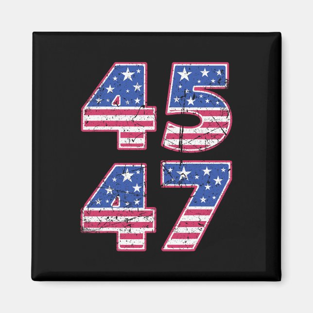 Íman 45 47 Presidente Patriótico Trump Duas Vezes Numa  (Frente)