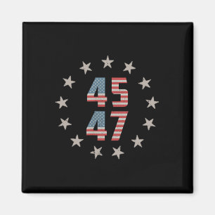 Íman 45 47 Presidente Retro Vintage Usa Flag 2024 Presi