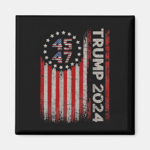 Íman 45 47 Trump 2025 American Flag