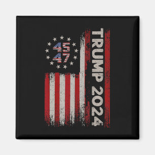 Íman 47 Donald Trump 2024 Bandeira Americana Eleições 2