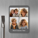 Íman 4 Colagem de fotos - você pode mudar a cor de fund<br><div class="desc">Use suas fotos do Instagram quadradas para obter os melhores resultados! PARA ALTERAR O PLANO DE FUNDO - clique na área de personalização ou design avançada e escolha uma cor no selecionador de cores. Adicione suas fotos e instantâneos favoritos a esta fita de filme para obter um detentor de memória...</div>