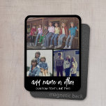 Íman 4 Colagem de fotos - você pode mudar de cor preta<br><div class="desc">Use fotos horizontais e verticais para obter os melhores resultados! O roteiro está em um guião manuscrito branco moderno. PARA ALTERAR O PLANO DE FUNDO - clique na área de personalização ou design avançada e escolha uma cor no selecionador de cores. Adicione suas fotos e instantâneos favoritos a esta fita...</div>