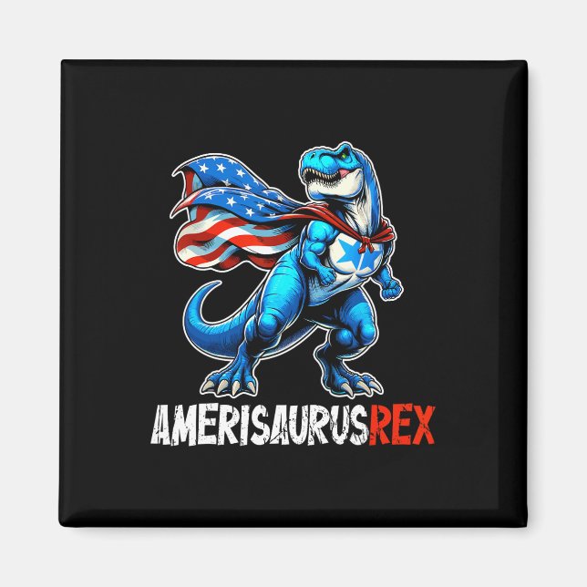Íman 4 De Julho Amerisaurus T Rex Engraçado  (Frente)