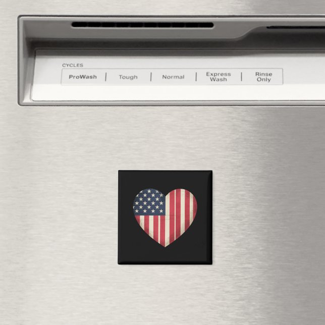 Íman 4 de julho Bandeira Americana Patriótica USA Star  (In Situ (Dishwasher))