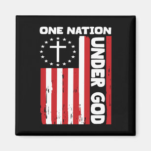 Íman 4 De Julho Bandeira Cristã Patriótica One Nation U