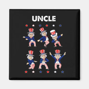 Íman 4 de julho dançando Tio Sam Boys Kids USA Patrio