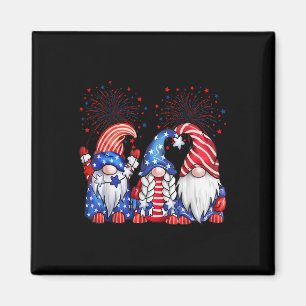Íman 4 De Julho Gnomos América Usa Bandeira Patriótica 