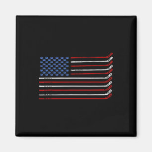 Íman 4 de julho Hockey Hockey American Flag USA Patrio