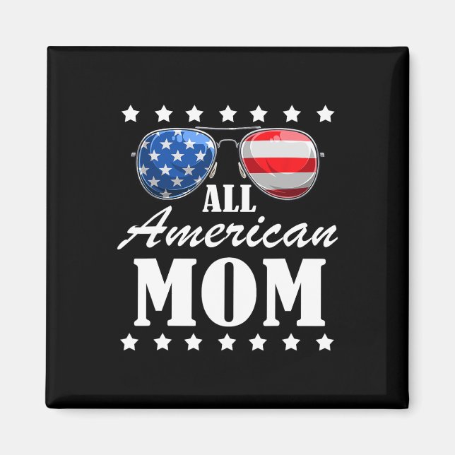 Íman 4 de Julho Mãe Americana Dia da Independência Patr (Frente)