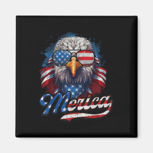 Íman 4 De Julho Merica Eagle Eua Flag American Indepen