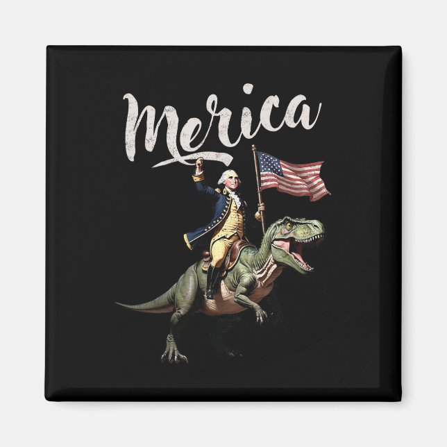 Íman 4 De Julho Merica George Washington Dirigindo Um D (Frente)