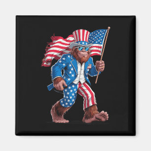 Íman 4 De Julho Patriótico Americano Sasquatch U