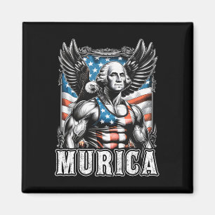 Íman 4 De Julho Patriótico Funny George Washington Julh