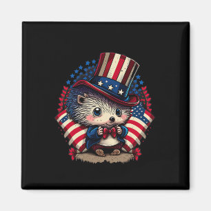 Íman 4 De Julho Patriótico Hedgehog Bandeira Dos Eua